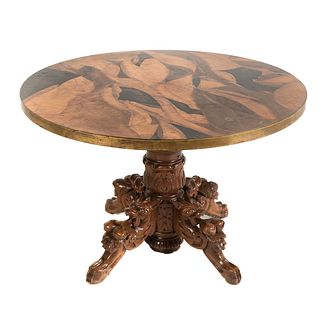 Classical Style Oak Pedestal Table