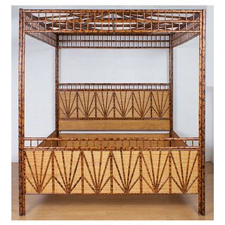 Maitland Smith Contemporary Queen-Size Canopy Bed