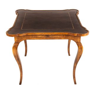Minton Spidell Leather Top Games Table