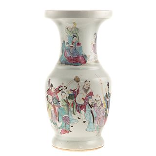 Large Chinese Famille Rose Baluster Vase