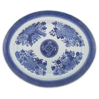 Chinese Export Blue Fitzhugh Oval Platter
