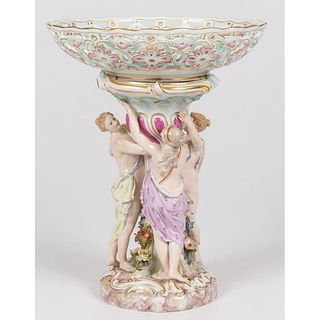 A Meissen Porcelain Figural Centerpiece