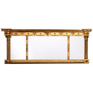 A Giltwood Overmantel Mirror