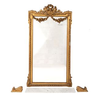 A Louis XVI-style Giltwood Pier Mirror