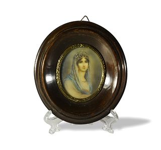 Portrait Miniature of a Princess, 19th Century