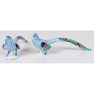 A Pair of Herend Porcelain Pheasants