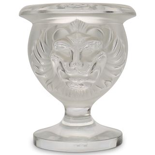Lalique "Tete De Lion" Vase