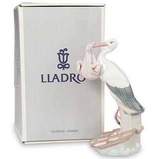 Lladro "Stork and Boy" Porcelain Statue