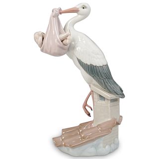 Lladro "Stork and Boy" Porcelain Figurine