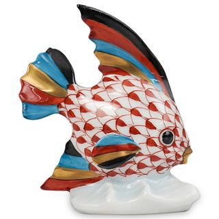 Herend Porcelain Fishnet Fish Figurine