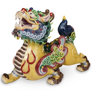 Chinese Ceramic Foo Dog Statue