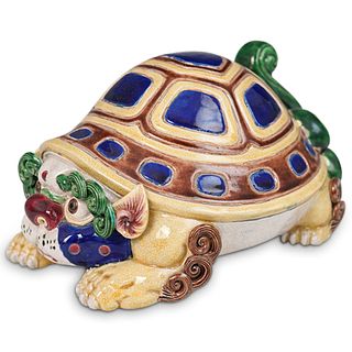 Chinese Ceramic Foo Dog Turtle