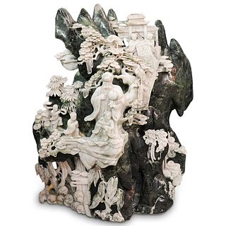Large Carved Jade Boulder