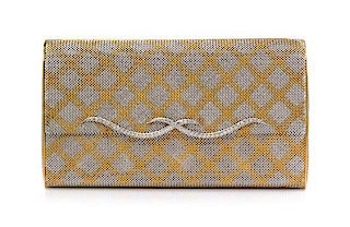 An 18 Karat White and Yellow Gold and Diamond Rigid Mesh Purse, Chaumet, 233.00 dwts.