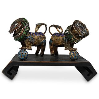 Chinese Silver Foo Dogs
