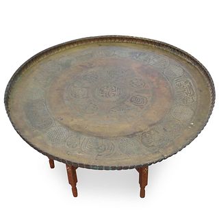 Oriental Brass Charger Table