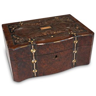 Italian Inlaid Wood Jewelry Box