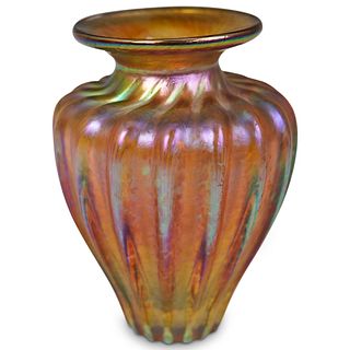 Loetz Style Iridescent Glass Vase