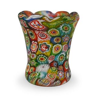 Italian Millefiori Glass Vase