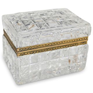 Cut Crystal and Gilt Bronze Lidded Box