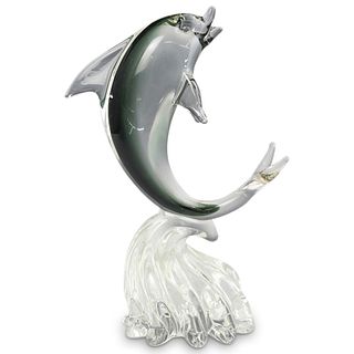 Murano Glass Dolphin Figurine