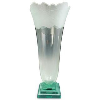Large Signed Crystal Vase