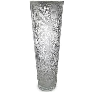 American Brilliant Crystal Cut Vase