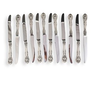(12 Pc) Set of Sterling Silver Butter Knives