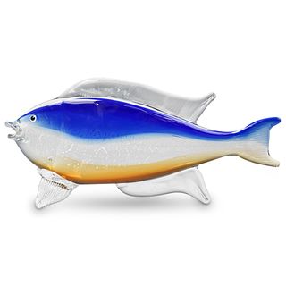Signed Cenedese Murano Glass Fish Figurine