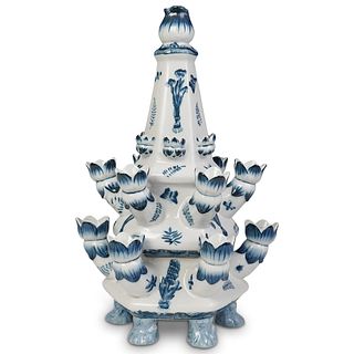 Blue & White Porcelain Tulipiere Vase