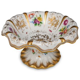 Dresden Floral Porcelain Compote