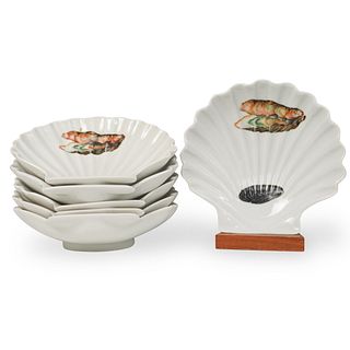 ( 6 Pcs) Vintage PFC Porcelain Plates