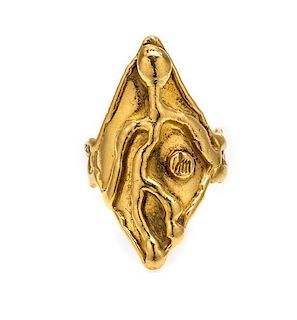 A 22 Karat Yellow Gold Ring, Jean Mahie, 9.50 dwts.