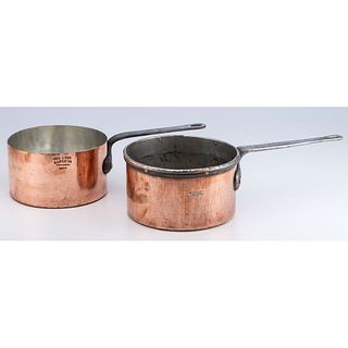 Two Cincinnati Copper Sauce Pans