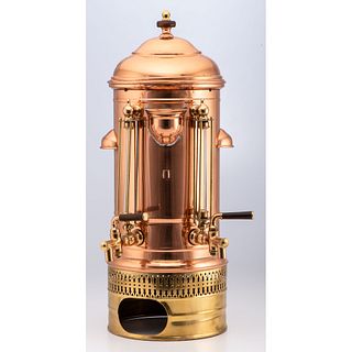 A Brass & Copper Tea and Coffee Urn