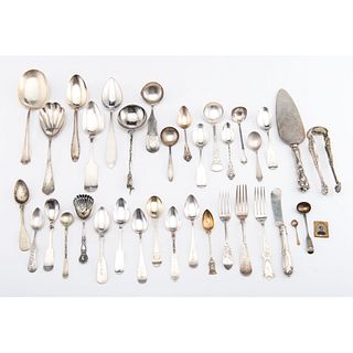 A Collection of Sterling and Other Silver Flatware