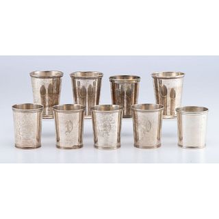 A Group of Silver Julep Cups