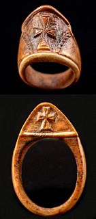 Egyptian Coptic Bone Archer's Thumb Ring