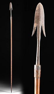 20th C. Filipino Igorot Iron / Wood War Spear (Falfeg)