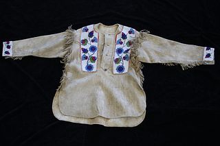 Sioux Whimsical Beaded War Shirt Late19th Century