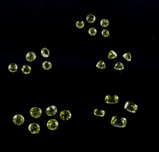 14.28 Carats of Loose & Faceted Peridot Gemstones