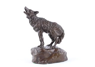 1975 Original Bob Scriver Howling Coyote Bronze