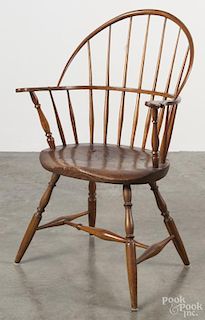 New England sackback Windsor chair, ca. 1800.