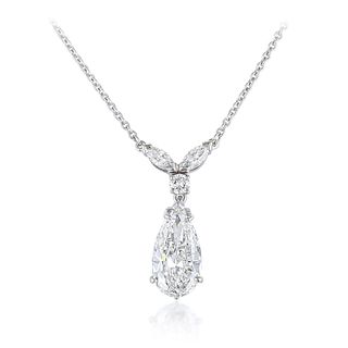 2.28-Carat Pear-Shaped Diamond Pendant Necklace