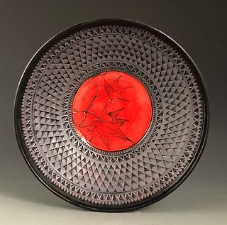 Japanese Maple Cameo Bowl in Poppy Red