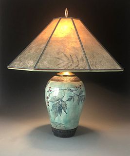 Virginia Waterleaf Lamp in Celadon 