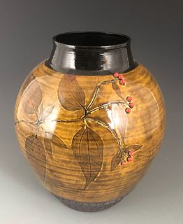 Large Tickseed Vase in Dark Iron