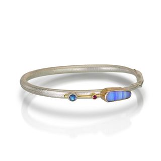 One of  kind Opal twig bracelet - pastel colors. Size large