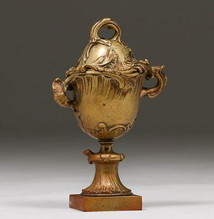 French Art Nouveau Bronze Covered Vase c1900