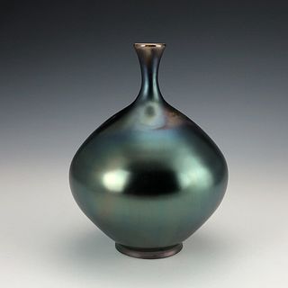 Green Iridescent Vase